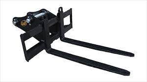 Excavator mounted forks